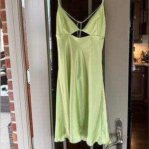 Satin Green Mini Dress